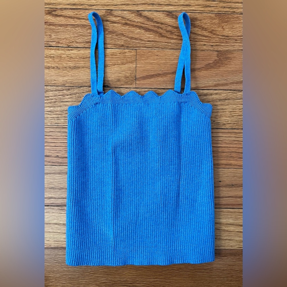 Princess Polly Scalloped Cropped Tank Top